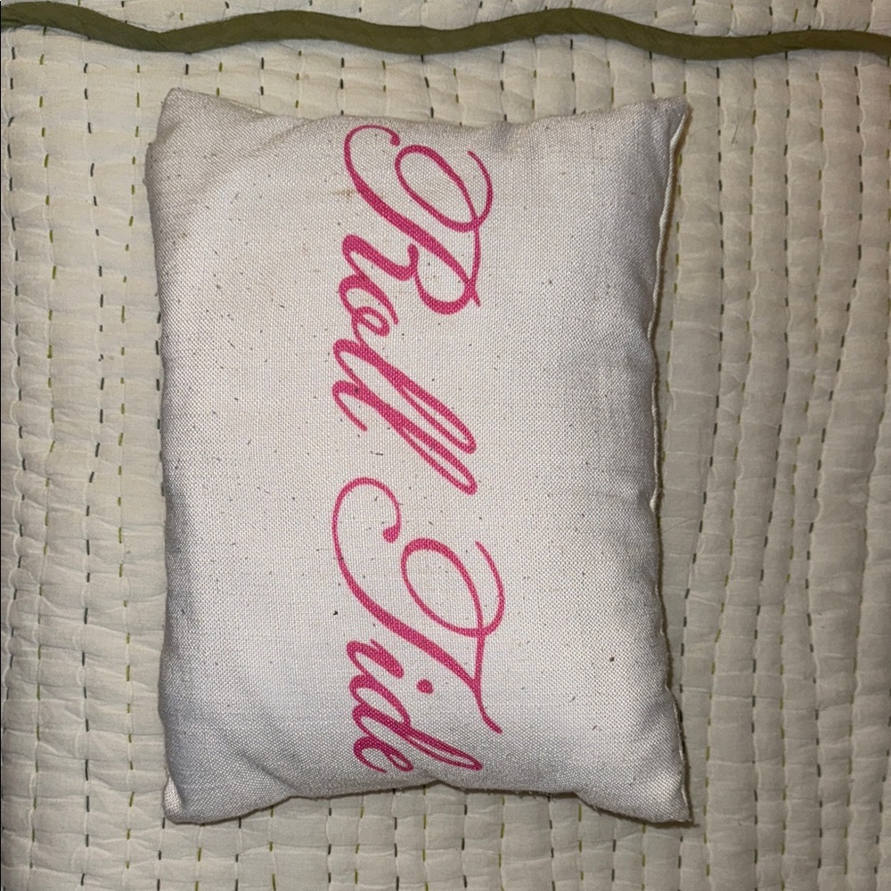 Roll Tide Pillow with Pink Script